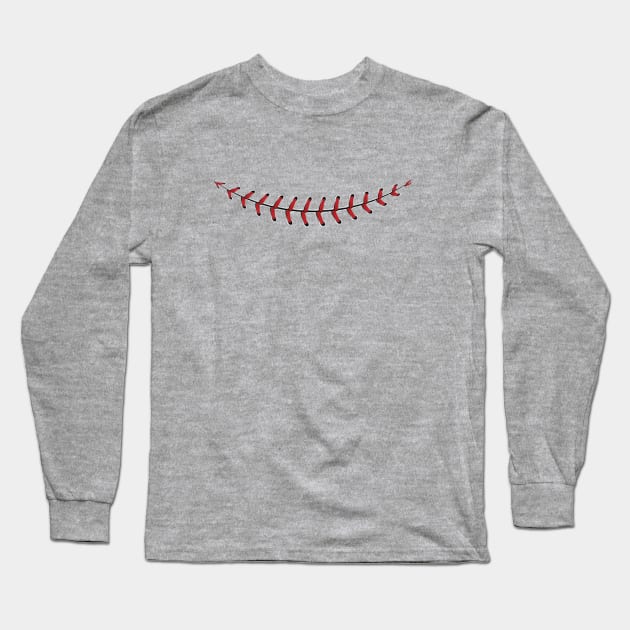 Baseball Lace smile Long Sleeve T-Shirt by AnnArtshock